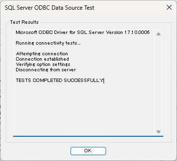 接続に成功した旨通知される